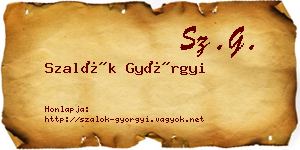 Szalók Györgyi névjegykártya